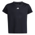Camiseta adidas Train Essentials Regular Fit Logo Training Menina Preto/Branco