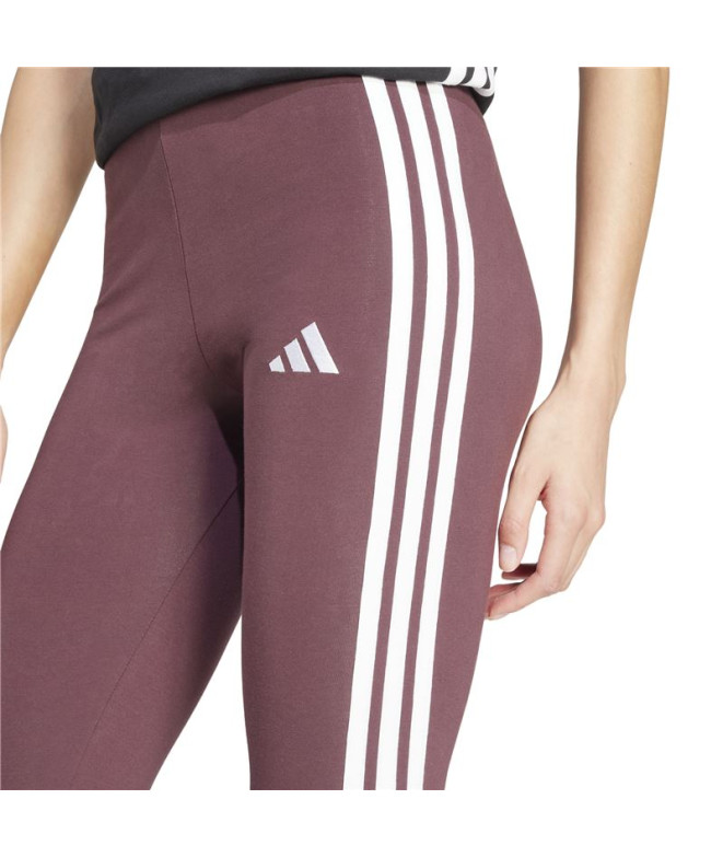 Collants adidas 3 Bandes Sj Femme Rubaur/Blanc