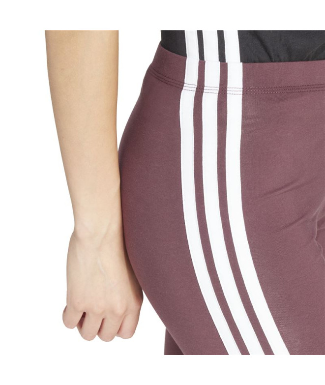 Collants adidas 3 Bandes Sj Femme Rubaur/Blanc