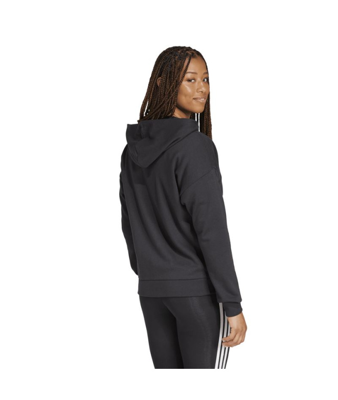 Casaco adidas Linear Ft Fz Hd Mulher Preta/Branca