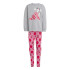 Conjunto adidas Lg Dy Mi Jog Infantil Rosa/Cinza