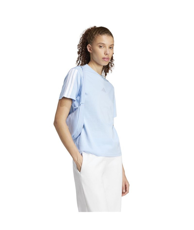 T-shirt adidas 3 Bandes Sj Femme Bleu/Blanc
