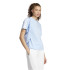 T-shirt adidas 3 Bandes Sj Femme Bleu/Blanc