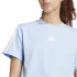 Camiseta adidas 3 Bandas Sj Mulher Azul/Branco