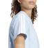 Camiseta adidas 3 Bandas Sj Mulher Azul/Branco