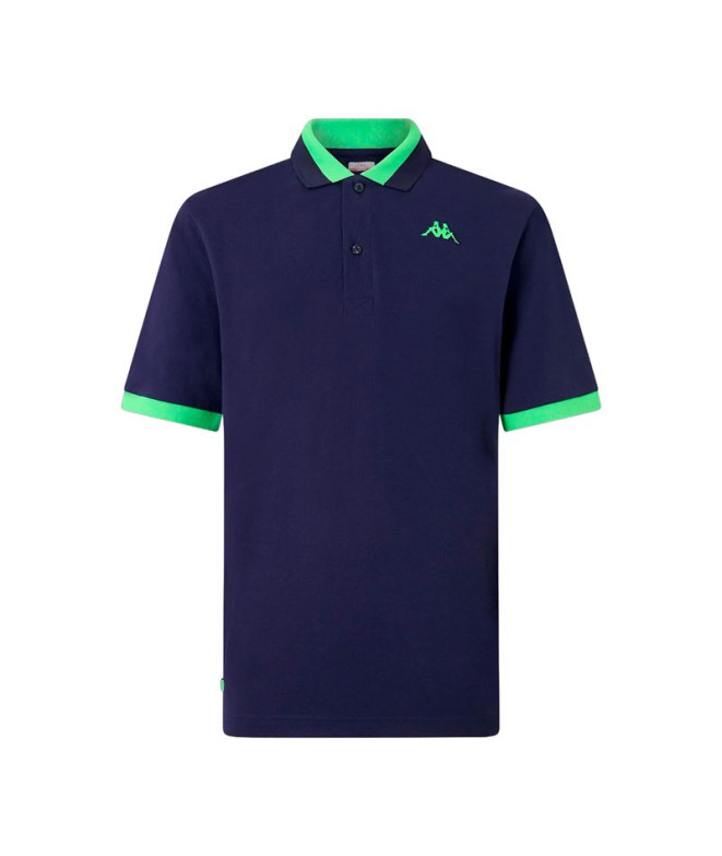 Polo Kappa Neon Blue Marine/Neon Green Hombre