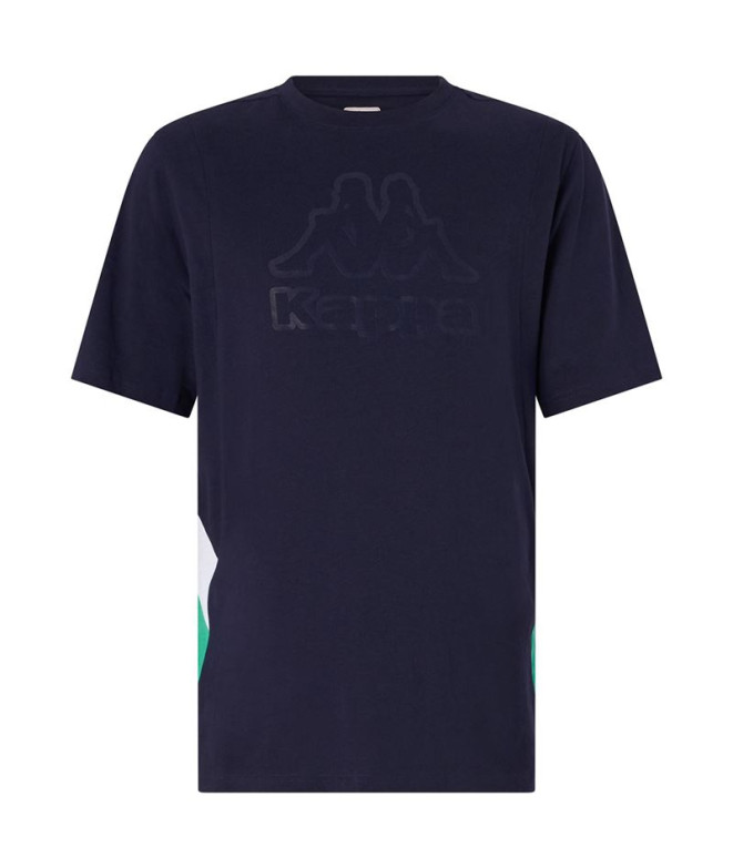Camiseta Kappa Grapo Blue Marine/White/Green Blarne Homem