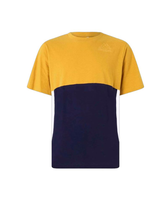 Camiseta Kappa Grimone Blue Marine/Yellow Golden/Whit Hombre