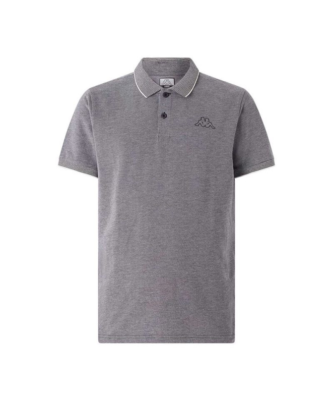 Polo  Kappa Kerzo Black/White Whisper Hombre