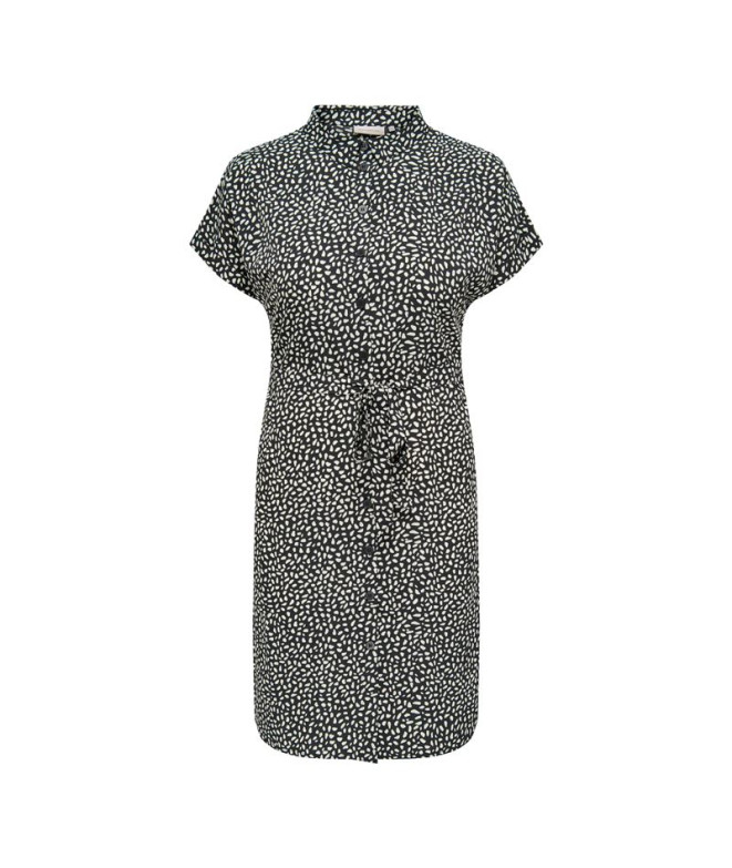 Vestido Only Cardiega Life Ss Noos Black Aop:Cloud Danc Mujer