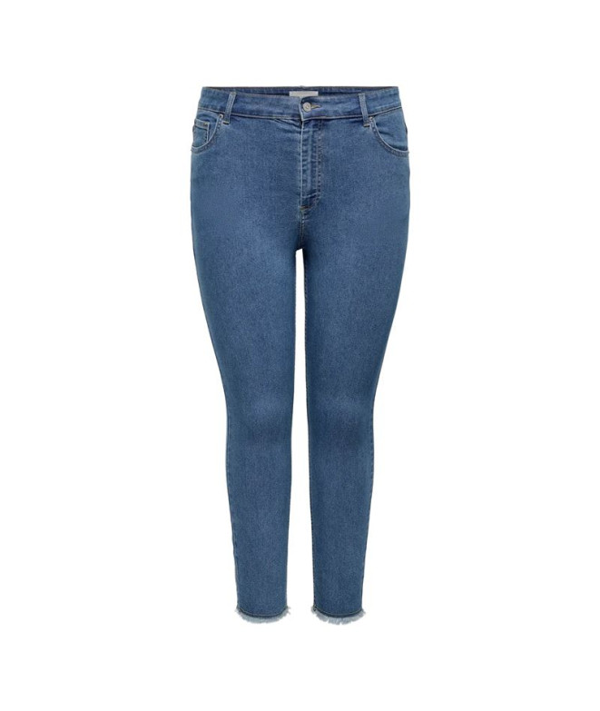 Pantalón Only Carhush Mid Skinny Ak Rw Dnm Akm186 Medium Blue Denim Mujer