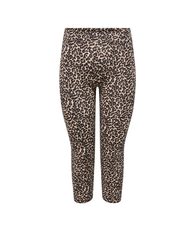Mallas Only Cartime Life Calf Aop s Noos Black Aop:Leopard Mujer