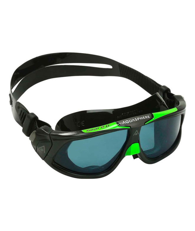 Gafas de Natación Aqua Sphere Seal 2.0 Black Green Lenses Dark
