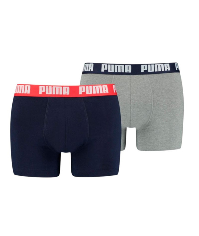 Calzoncillos Puma Basic Boxer 2P Hombre Gris/Azul