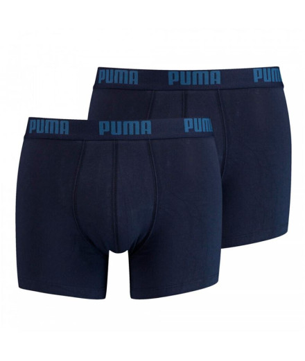 Slip Puma Basic Boxer 2P Homme Bleu Marine