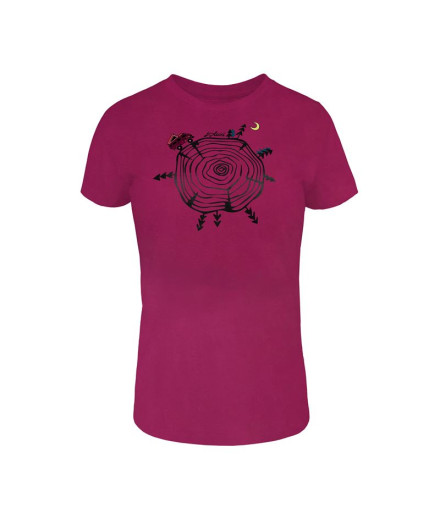 Camiseta de montanha Joluvi Wood W Mulher Orquídea Escura
