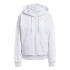 Moletom adidas 3 Bandas Fl Fz Hd Mulher Cinza claro mesclado/branco
