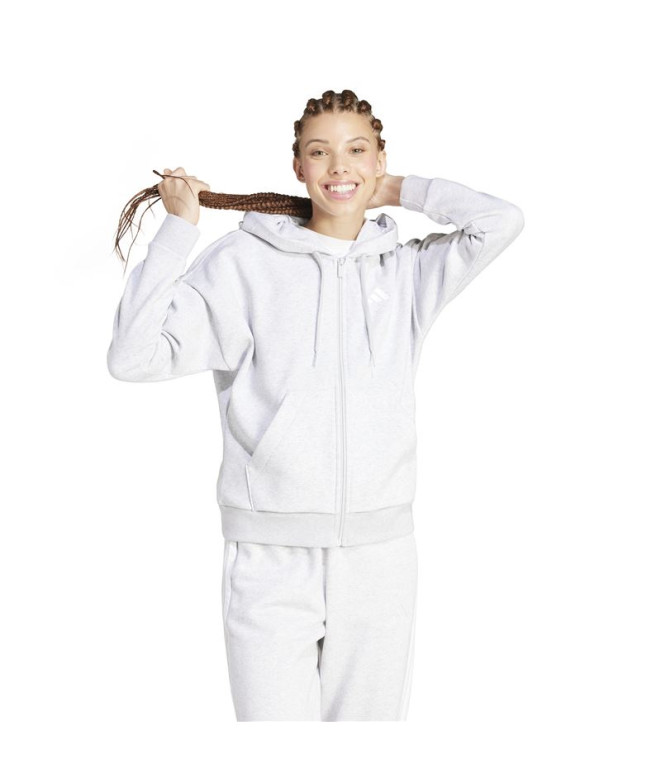 Moletom adidas 3 Bandas Fl Fz Hd Mulher Cinza...