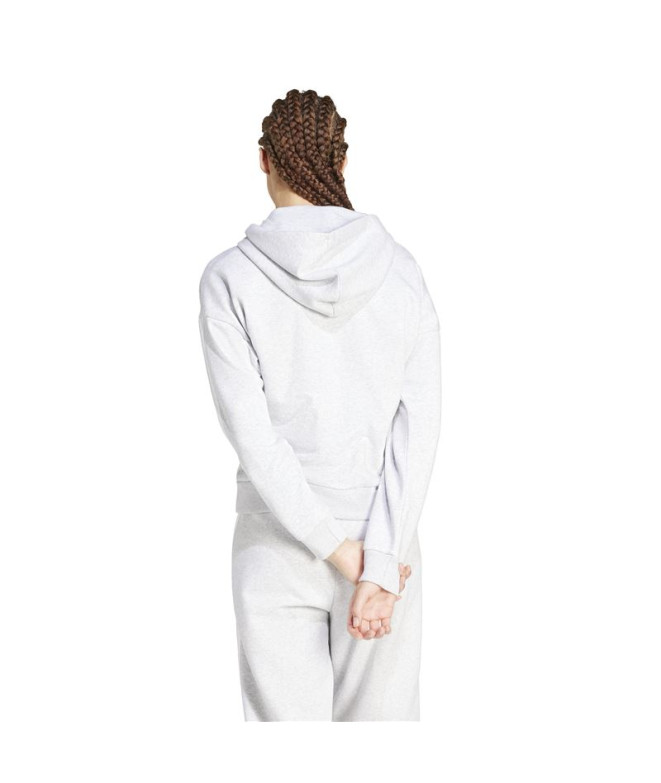 Moletom adidas 3 Bandas Fl Fz Hd Mulher Cinza...