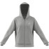 Moletom adidas 3 Bandas Fl Fz Hd Mulher Cinza claro mesclado/branco