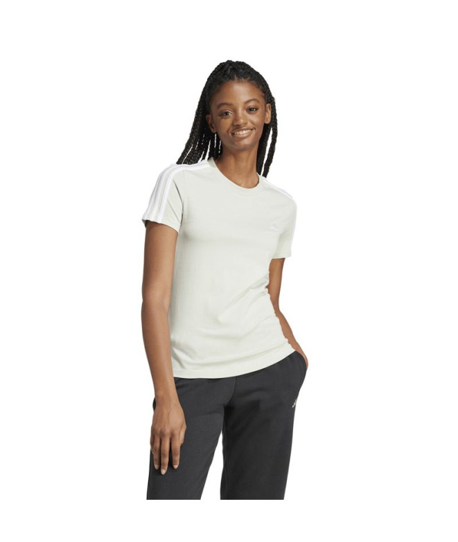 T-shirt adidas Essentials Slim 3 Bandes Femme Vert