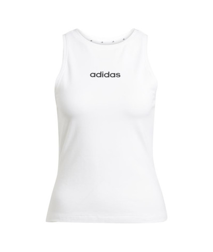 Camiseta adidas Linear Sj Tank Mulher Branco/Preto
