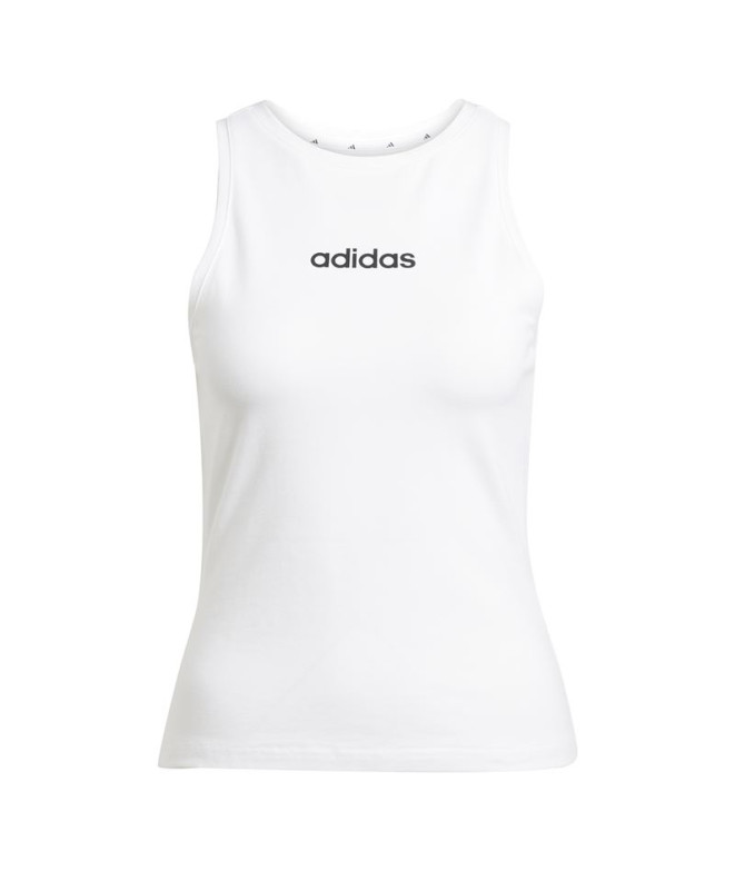 Camiseta adidas Linear Sj Tank Mujer Blanco/Negro