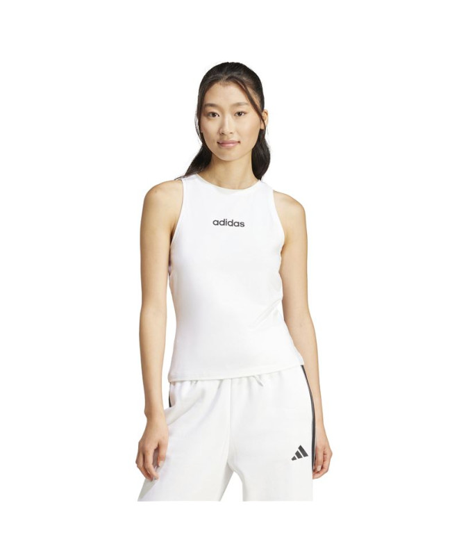 T-shirt adidas Linear Sj Tank Femme Blanc/Noir