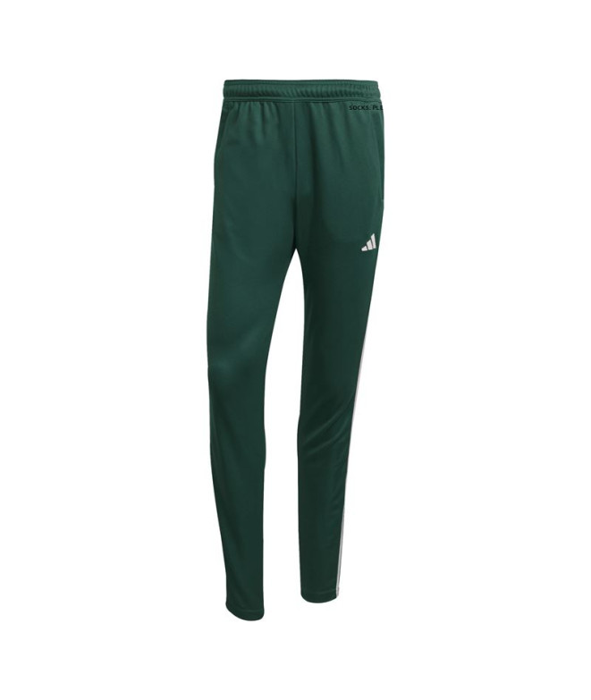 Pantalones de Fitness adidas Tr-Es Base 3Pt Hombre Verde Oscuro/Blanco