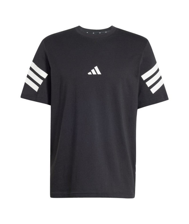 Camiseta adidas Future Icons 3 Bandas Reg Hombre Negro