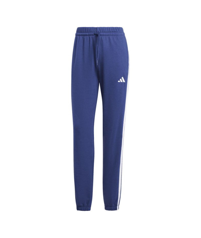 Pantalones adidas 3 Bandas French Terry Cf Mujer Azul Oscuro/Blanco