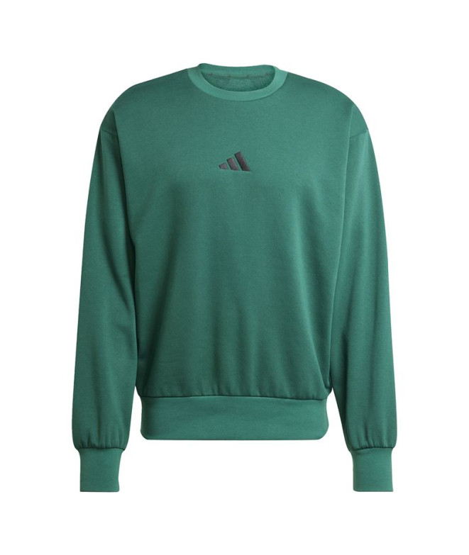 Sudadera adidas Feelcozy Swt Hombre Verde Oscuro/Negro