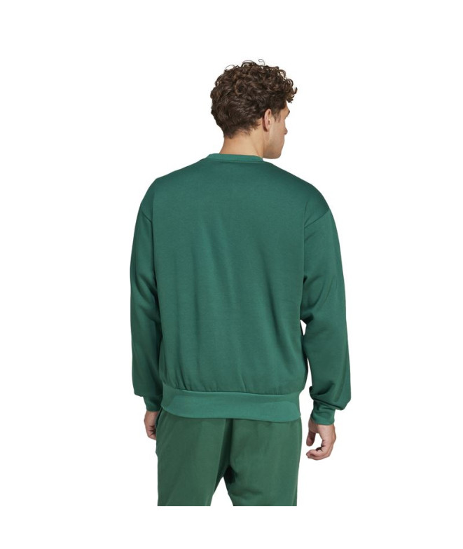 Sweat adidas Feelcozy Swt Homme Vert Foncé/Noir
