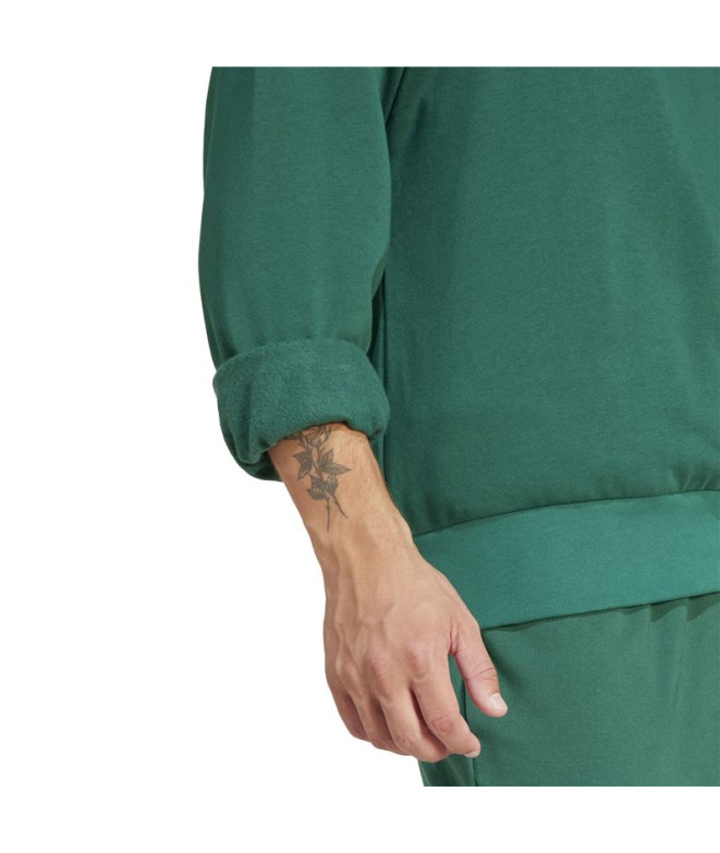 Sweat adidas Feelcozy Swt Homme Vert Foncé/Noir