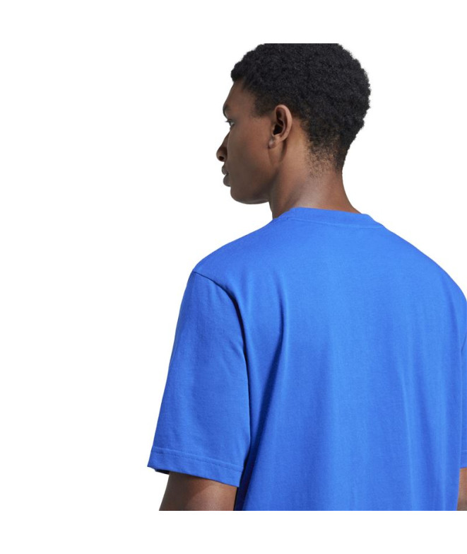 Camiseta adidas 3 Bandas Sj Hombre Azul/Negro