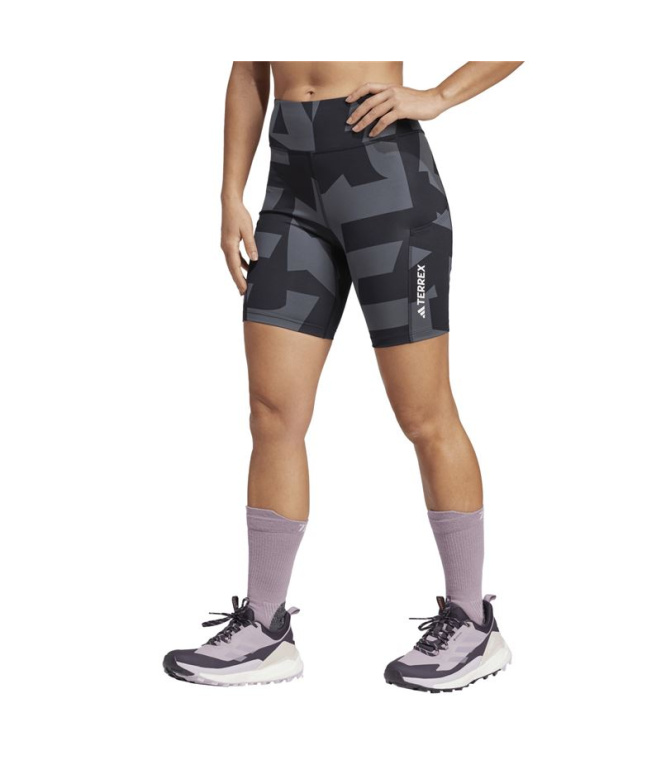 Calça de Montanha adidas Wmt 8In Aop Mulher...