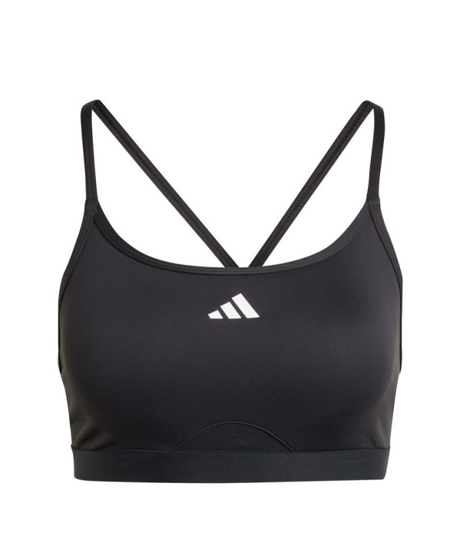 Sujetador Deportivo de Fitness adidas Aeroreact Training 3 Bandas Mujer Negro
