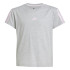 Camiseta adidas Jg 3 Bandas 160 Niña Gris/Rosa