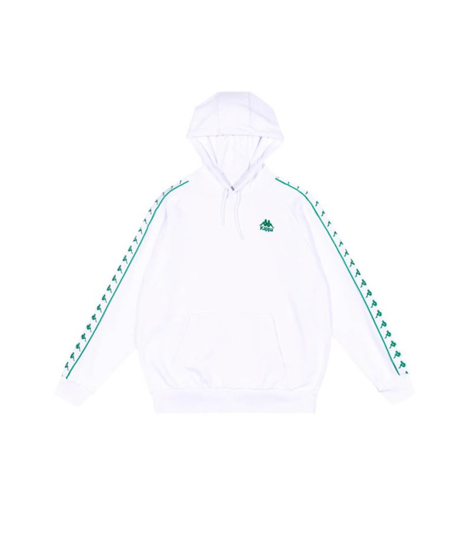 Sudadera Kappa 222 Banda Madison Blanco/Verde Hombre