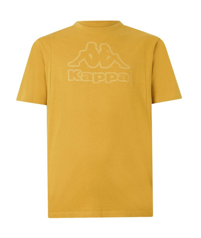 Camiseta Casual Kappa Grapo Hombre Amarillo dorado/Azul marino/Blanco