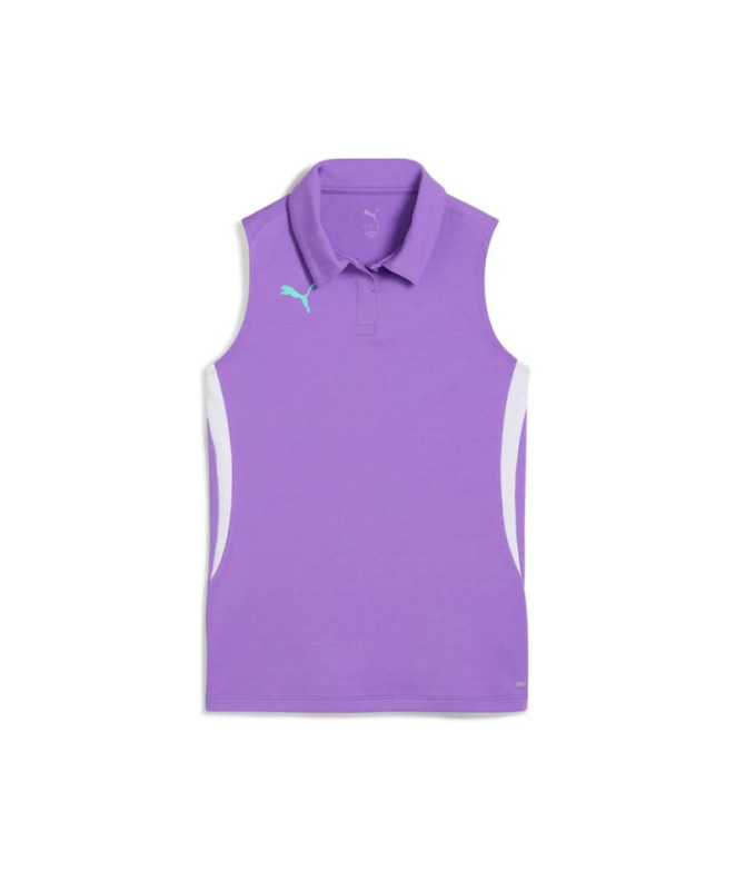 Polo de Pádel Puma Individual Pol Mujer Morado Brillante/Blanco