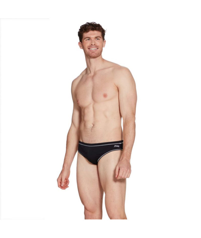 Bañador de Natación Zoggs Melbourne Brief 6,5 Hombre Negro/Blanco