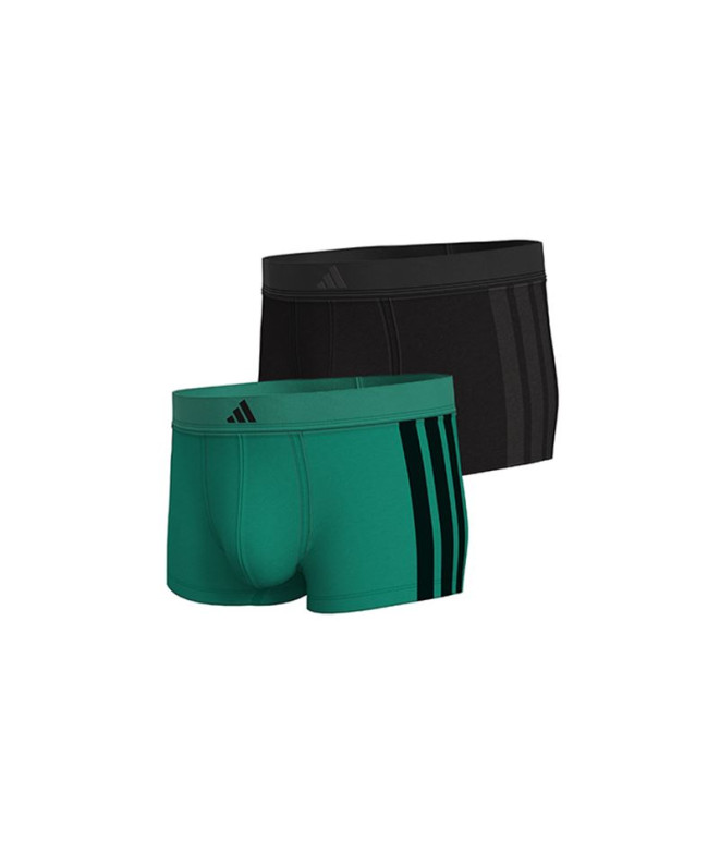 Calzoncillos adidas Trunk Low Rise Active Flex Cotton Hombre Negro/Verde