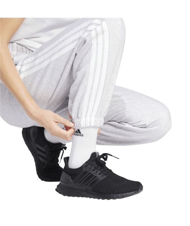 Pantalons adidas 3 Bandes Fl Femme Gris/Blanc