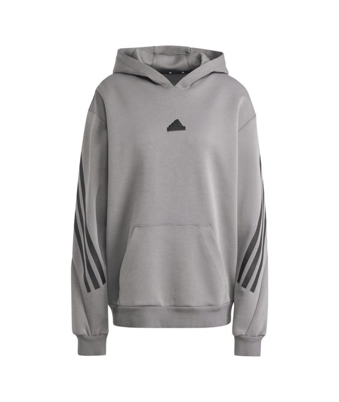 Sudadera adidas Future Icons 3 Bandas Hoodie Hombre Gris