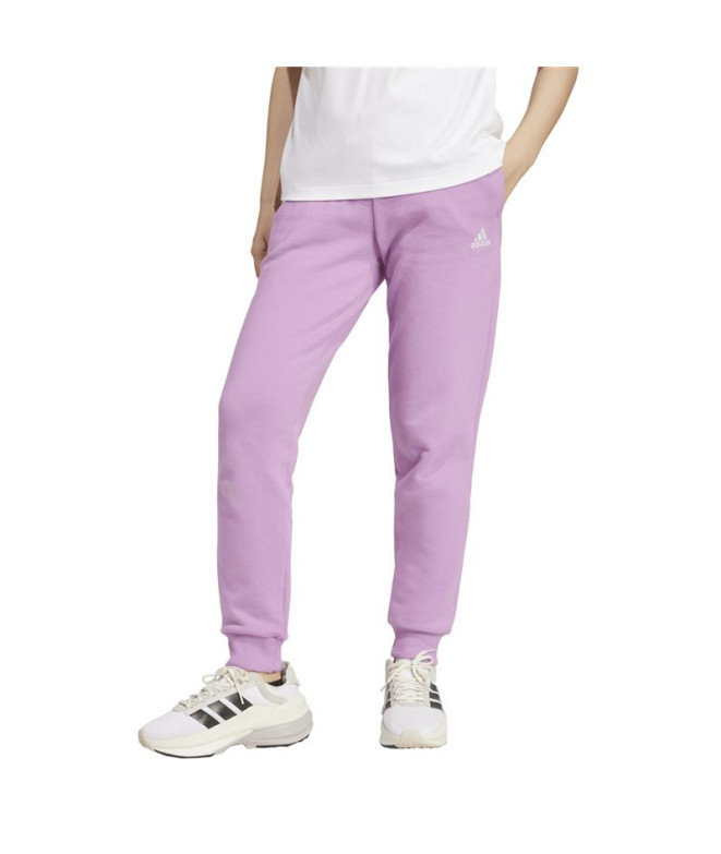 Calça adidas Essentials Linear French Terry Cuffed Mulher Roxo