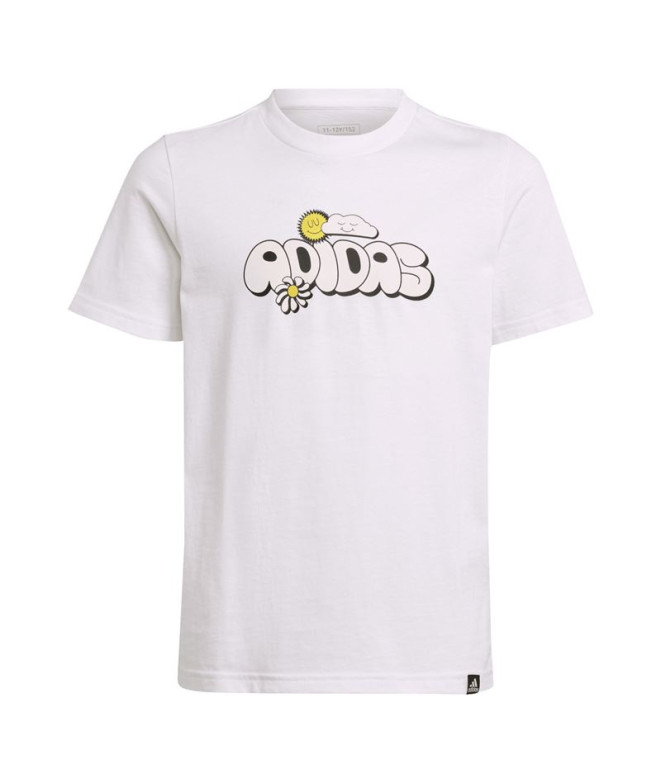 Camiseta adidas Fun Graphic Infantil Blanco
