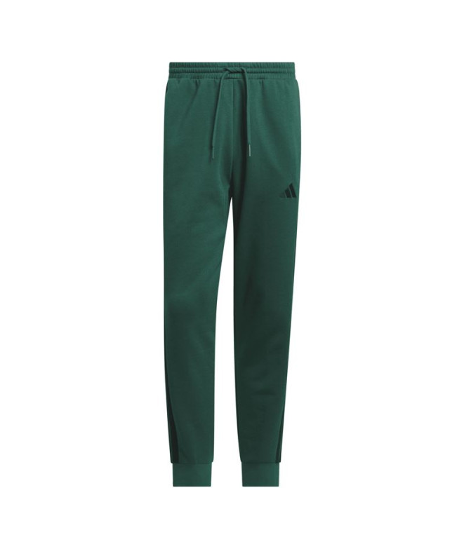 Pantalones adidas 3 Bandas Fl Tc Hombre Verde Oscuro/Negro