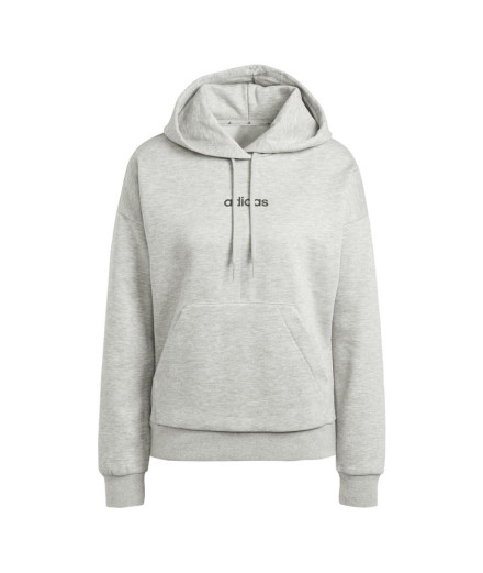 Moletom adidas Lin Fl Hd Mulher Cinza/Preto