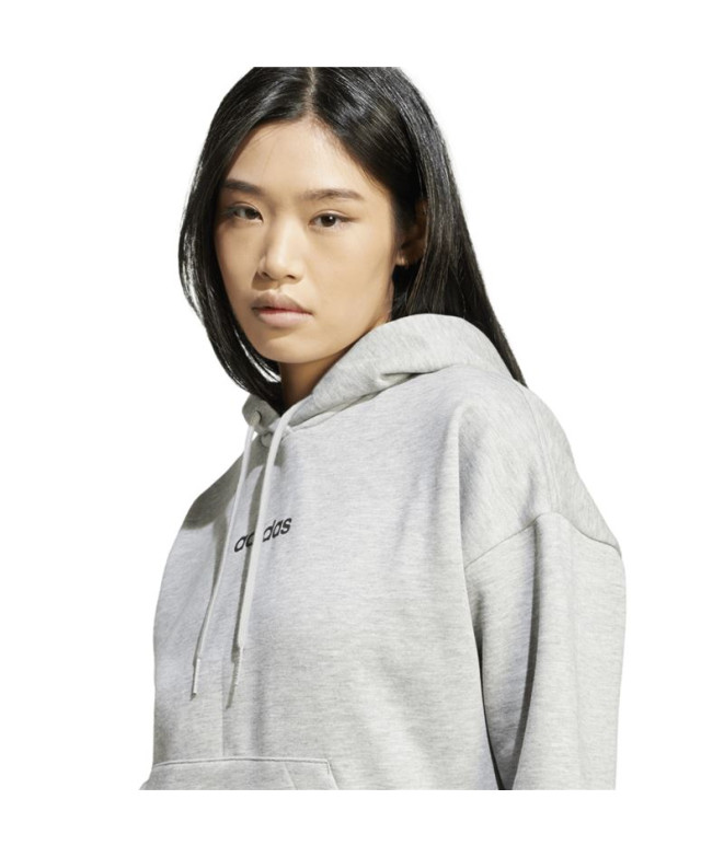 Sweat adidas Lin Fl Hd Femme Gris/Noir